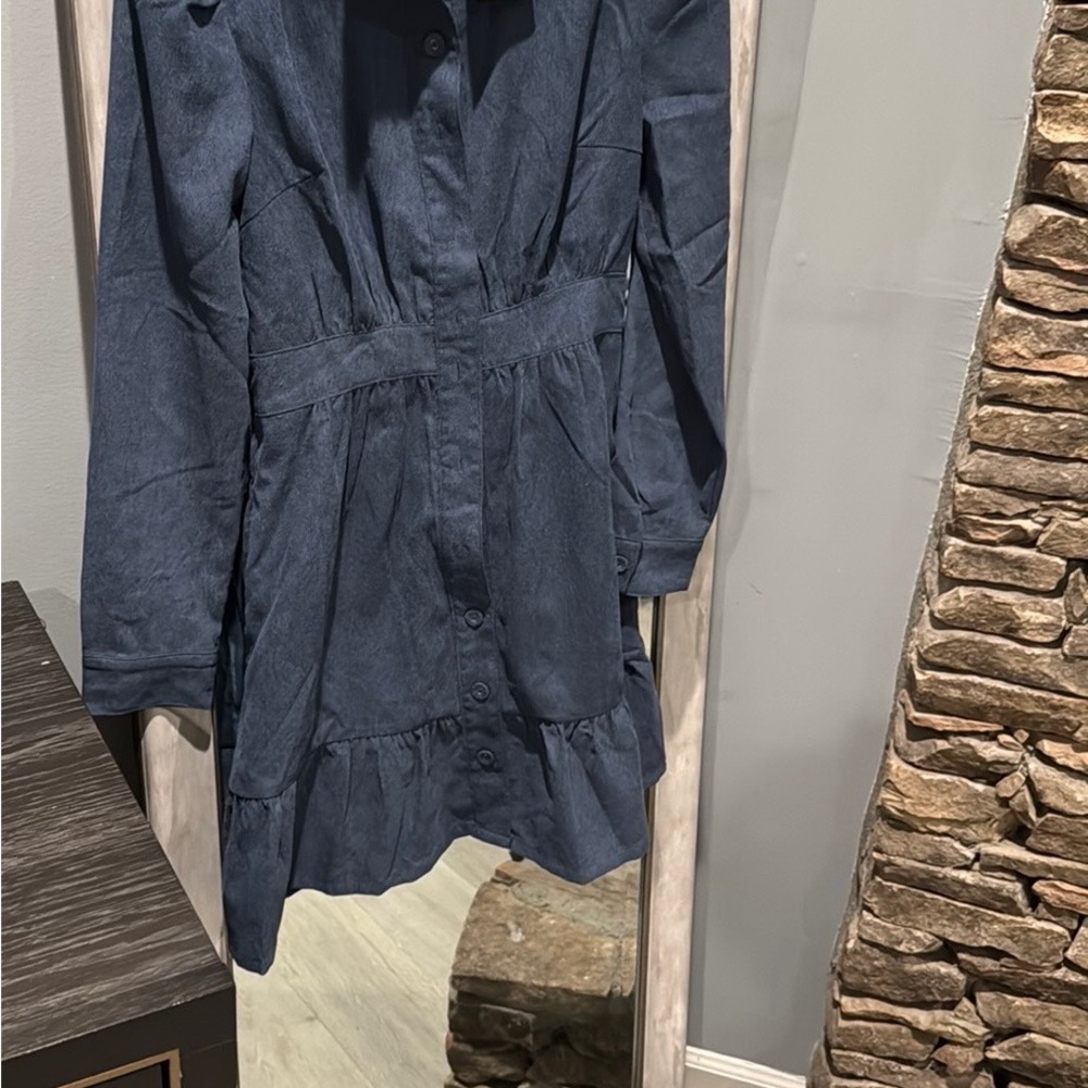NWT Avara Blue Button Downed Dress Size XS